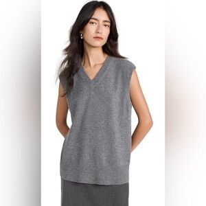 Vince Women's Wool and Cashmere V Neck Vest Size Large